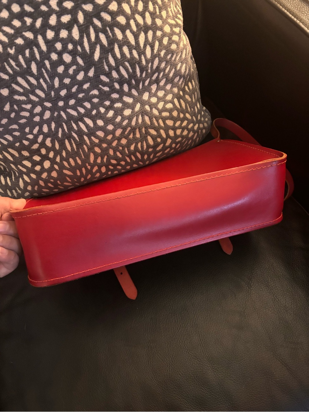 The Cambridge Satchel Company Red Leather Satchel Crossbody - Picture 7 of 9